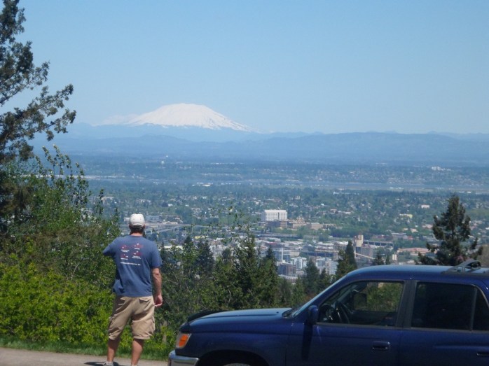 Greg checking out Mt. Adams