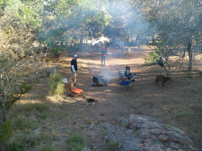 looking down on the site