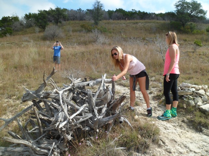 Sara really loved these random man-made wood piles.  Kind of like cairns, but not sure.