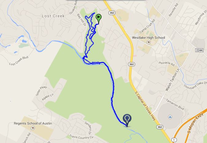 green arrow is start and finish. bottom waypoint is turnaround
