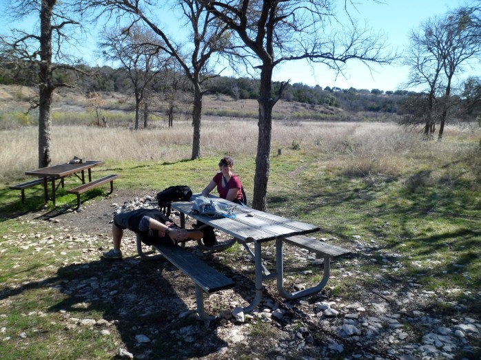 break at the campsite