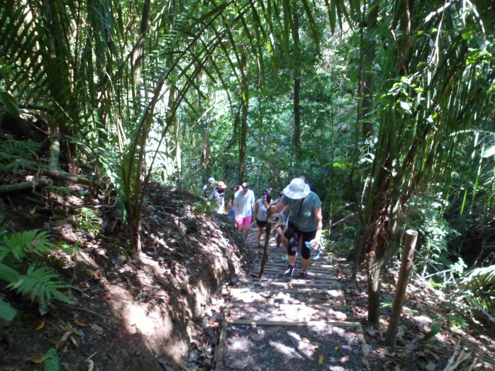 Mom leading the others up the steep path to Cathedral Point