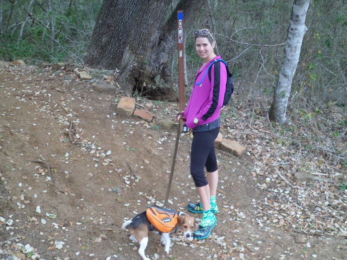 Court and Biff at the trail head