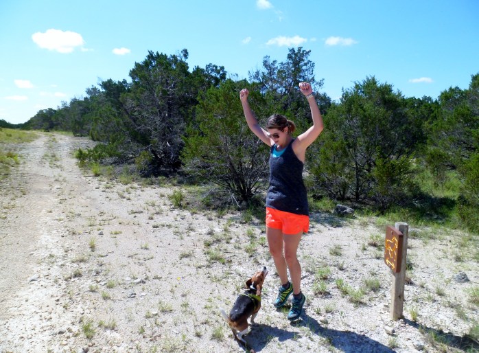 that trail marker to the right?  yeah, there's no trail there