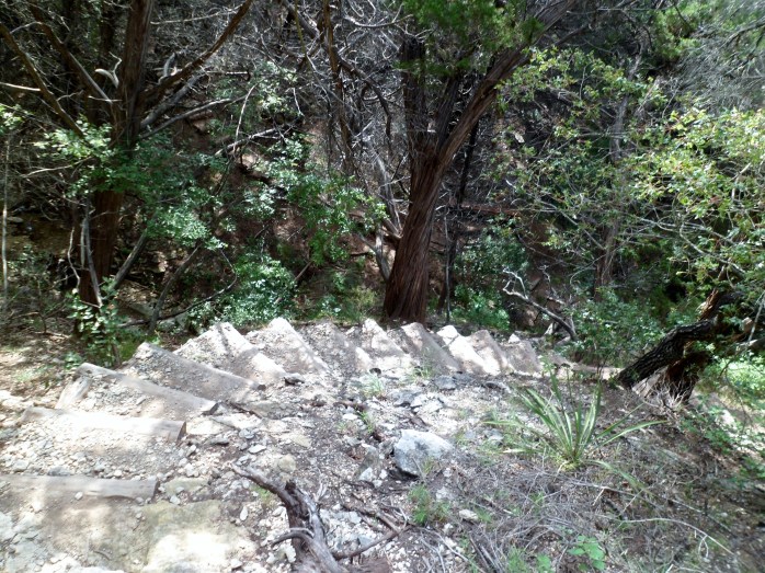 big drop on the other side of the stairs