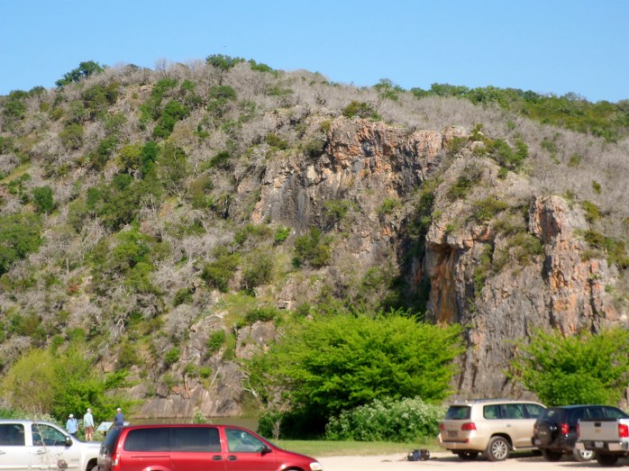 Cliffs across the river