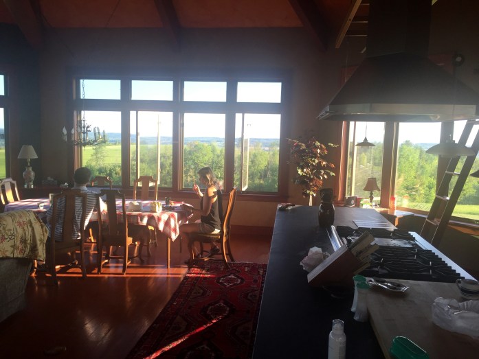 Courtney at the table