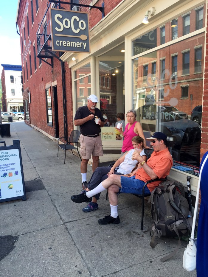 Thru-hiker backpack bottom right