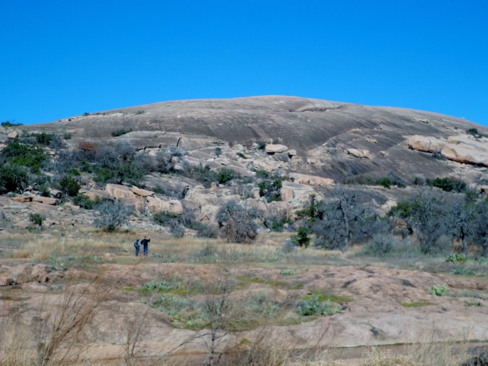 Hikers in the foreground for scale