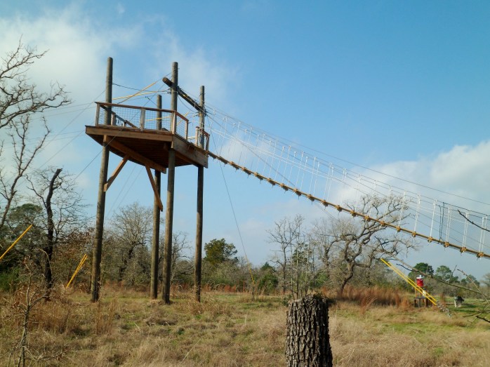 Zip line tower